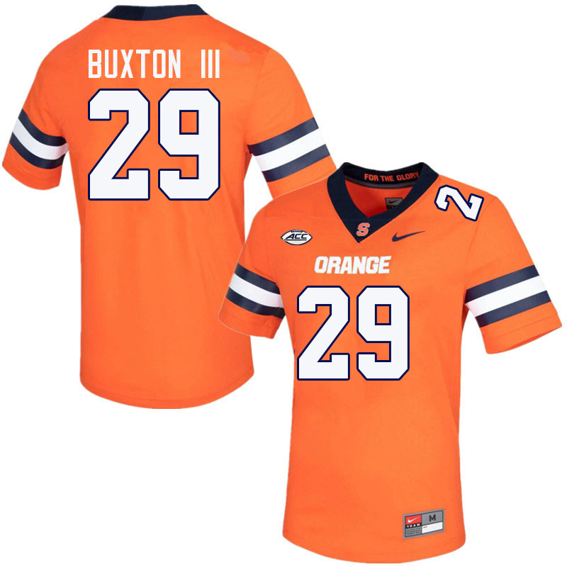 Syracuse Orange #29 Berry Buxton III College Football Jerseys Stitched Sale-Orange
